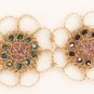 Artisan 14kt Gold filled Flowers bracelet with Swarovski beads