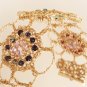 Artisan 14kt Gold filled Flowers bracelet with Swarovski beads