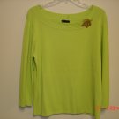 Sweater Blouse with Brooch, Size XL