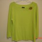Sweater Blouse with Brooch, Size XL