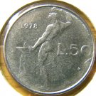 1978 Italy 50 Lire, Avg.