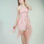 Pink Strapless Beaded Homecoming Dress/ Cocktail Dress