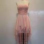 Pink Strapless Beaded Homecoming Dress/ Cocktail Dress