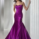One Shoulder Purple Prom Dress/ Evening Dress