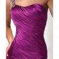 One Shoulder Purple Prom Dress/ Evening Dress