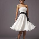 White Chiffon Bridesmaid Dress
