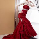 Empire Red Sweetheart Mermaid /Trumpet Wedding Dress