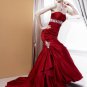 Empire Red Sweetheart Mermaid /Trumpet Wedding Dress