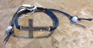 Rhinestone Cross Shamballa