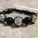 Crystal & Black Shamballa