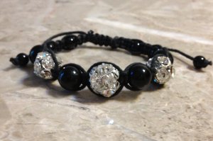 Crystal & Black Shamballa