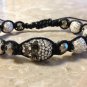 Rhinestone Skull Shamballa Bracelet