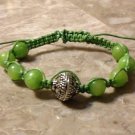 Silver & Green Shamballa Bracelet