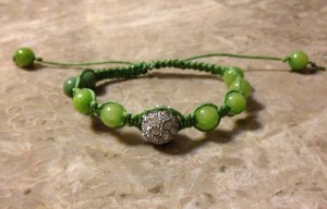 Rhinestone Shamballa Green