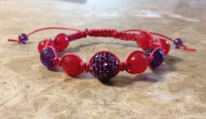 Rhinestone Bracelet Purple & Pink