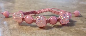 Rhinestone Shamballa Pink
