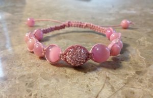 Rhinestone Shamballa Pink