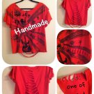 Red Skull Cut up T-Shirt