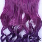 Purple Curly Ombre Clip in Hair Extensions