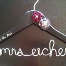 Custom Personalized Bridal Dress Hanger - BLACK - wedding date inscribed