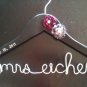 Custom Personalized Bridal Dress Hanger - BLACK - wedding date inscribed