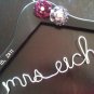 Custom Personalized Bridal Dress Hanger - BLACK - wedding date inscribed