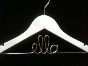 Children's Hanger - WHITE - customized with name