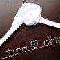 Bridal Hanger in white - personalized featuring bride & groom