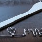 Personalized Wedding Dress Hanger - WHITE - great gift for the Bride or Bridesmaids