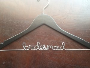 Personalized Wedding Dress Hanger - BLACK - great gift for the Bride or Bridesmaids