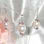 Sterling Silver Wedding Necklace & Earrings Set made with SWAROVSKI ELEMENTS
