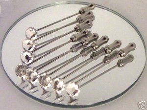 8 x 7mm Wedding Groom Usher Crystal Cravat Tie pins made with SWAROVSKI ELEMENTS