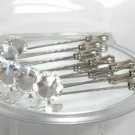 6x11mm Crystal Tie Pins made with SWAROVSKI ELEMENTS
