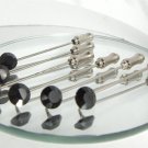 6 x 7mm Wedding Groom Usher Crystal Cravat Tie pins made with SWAROVSKI ELEMENTS