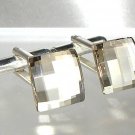 Silver Shadow Cufflinks made with SWAROVSKI ELEMENTS