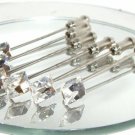 6 COSMIC Cravat Tie Pins made with SWAROVSKI ELEMENTS
