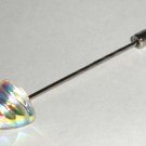 RARE Triangle Swirl Crystal AB Cravat Tie Pin made with SWAROVSKI ELEMENTS