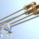 3 x 7mm Wedding Groom Usher Crystal Cravat Tie pins made with SWAROVSKI ELEMENTS