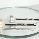 2 Wedding Bridal Crystal Pearl Barretts Hair Clips made with SWAROVSKI ELEMENTS