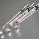 3 Crystal Cravat Tie Pins made with SWAROVSKI ELEMENTS