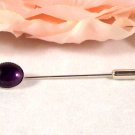 Wedding Sterling Silver Amethyst Tie/Caravat Stick Pin