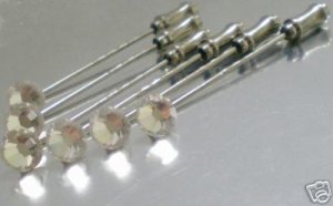 6x7mm Groom Cravat Tie Pin made with SWAROVSKI ELEMENTS