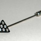 New Wedding Crystal Cravat Tie Pin Groom Usher Gift made with SWAROVSKI ELEMENTS