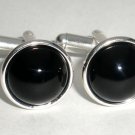Wedding Xmas Gift Cabochon Jet Crystal Cufflinks made with SWAROVSKI ELEMENTS