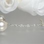 Sterling Silver Crystal Pearl Wedding Tie Pin Tack made with SWAROVSKI ELEMENTS