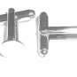 5 PAIRS CUFFLINK CUFF BLANKS FINDING 9MM SILVER PLATED
