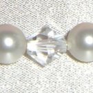 Wedding Sterling Silver Pearl Crystal Bracelet made with SWAROVSKI ELEMENTS