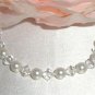 Wedding Sterling Silver Pearl Crystal Bracelet made with SWAROVSKI ELEMENTS