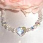 925 Sterling Silver Wedding Pearl Crystal Bracelet made with SWAROVSKI ELEMENTS