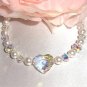 925 Sterling Silver Wedding Pearl Crystal Bracelet made with SWAROVSKI ELEMENTS